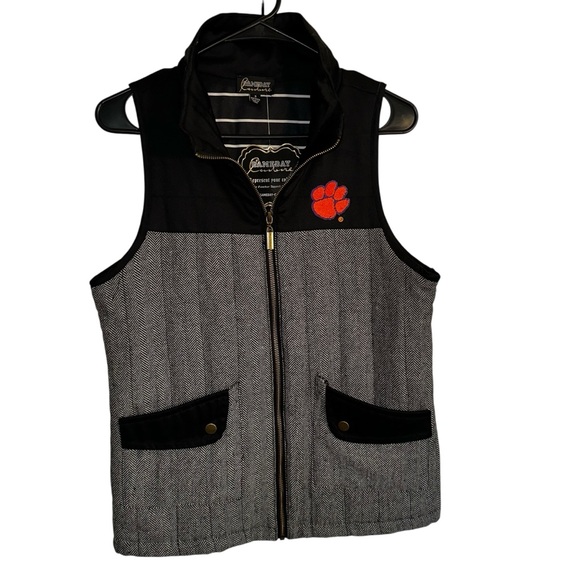 NWT Gameday Couture Clemson Herringbone Vest Size S - Picture 2 of 6